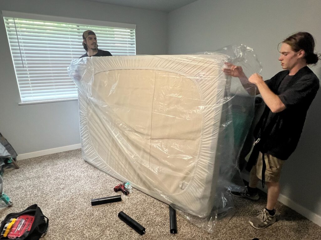 preparing mattress for moving